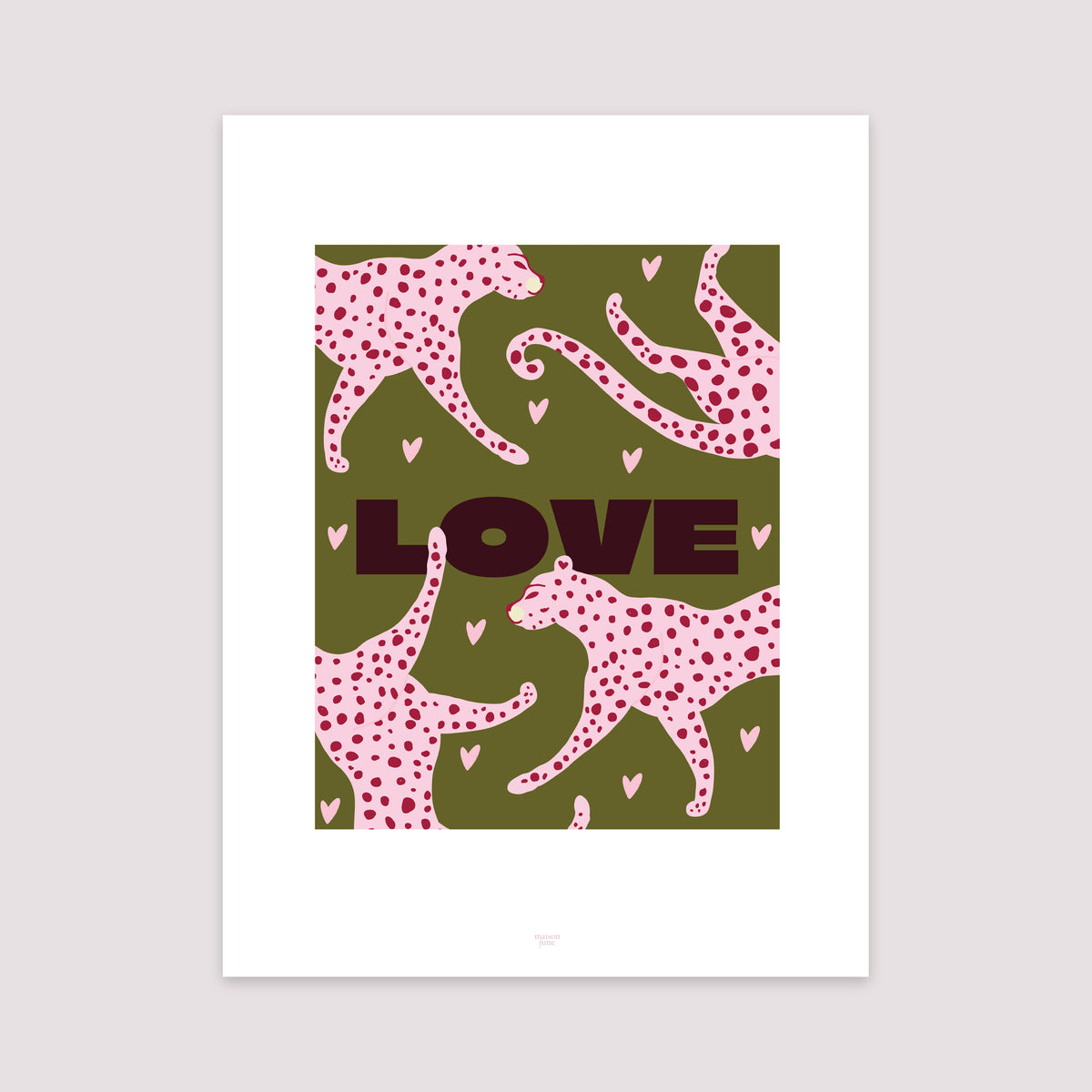 Affiche Portrait 30 x 40 cm Léopard Love photo N° 2