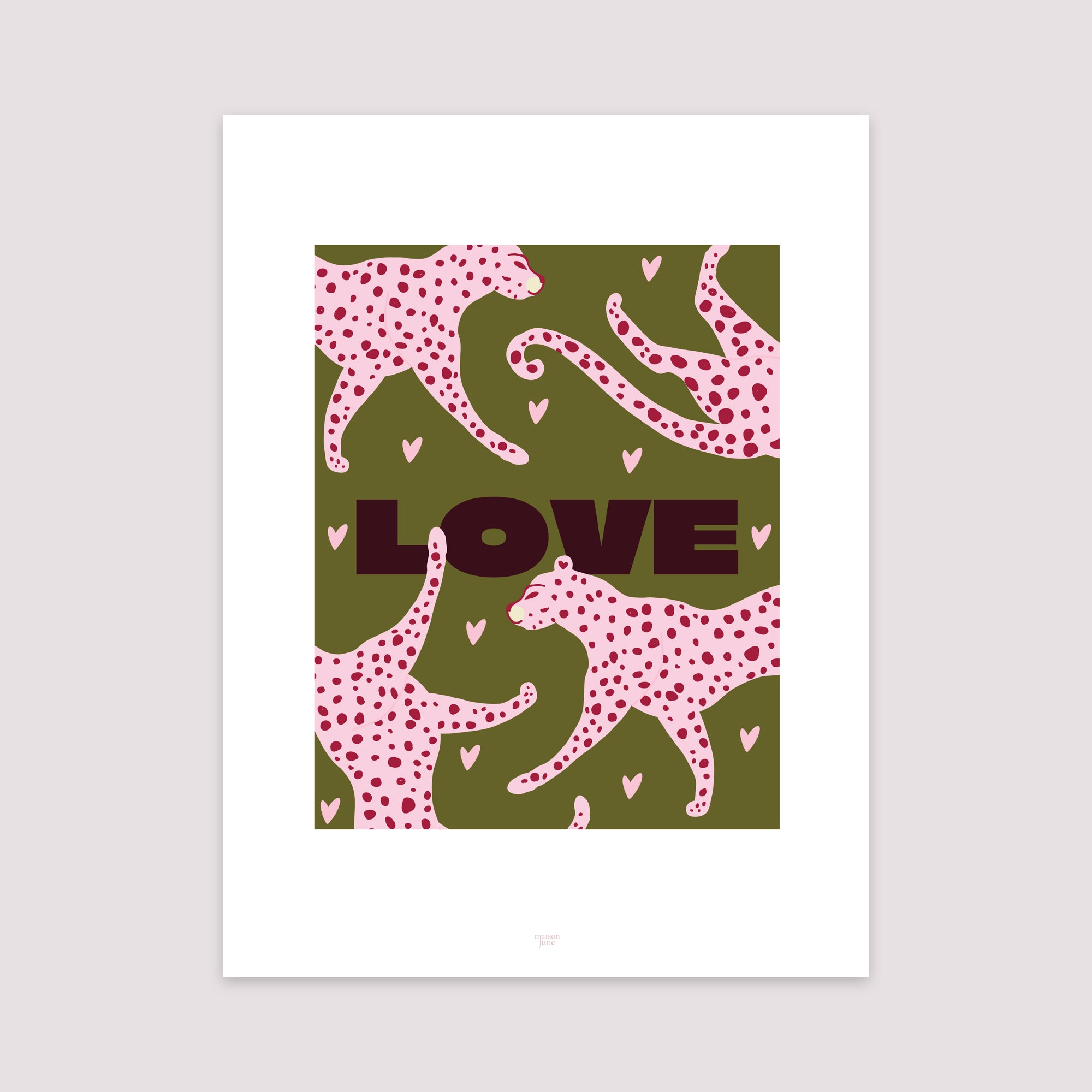 Affiche Portrait 30 x 40 cm Léopard Love photo N° 2