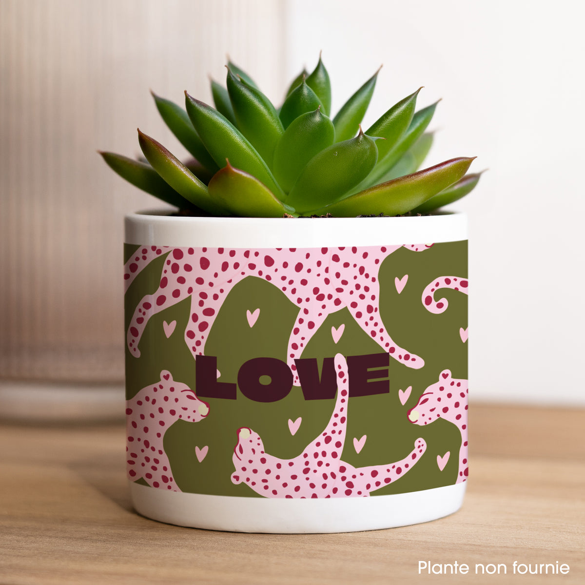 Pot de fleurs 48 cl Léopard Love photo