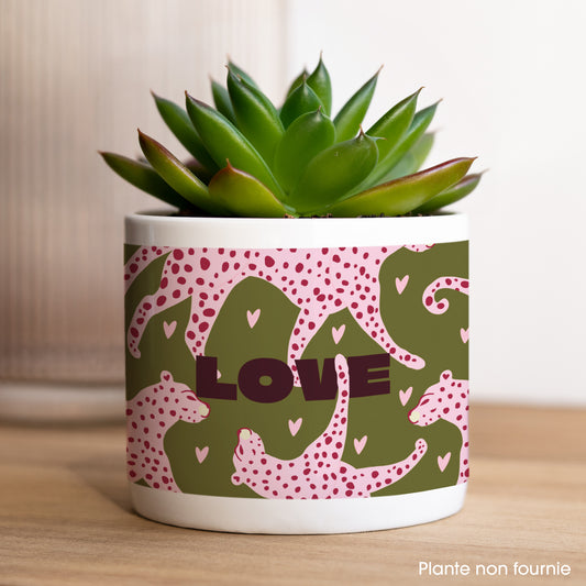Pot de fleurs 48 cl Léopard Love photo