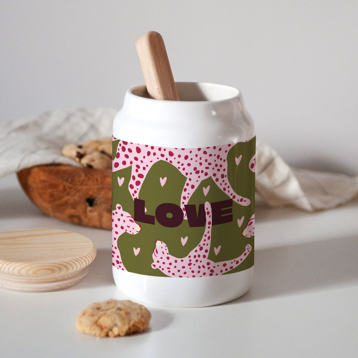 Pot en céramique 65 cl Léopard Love photo N° 3