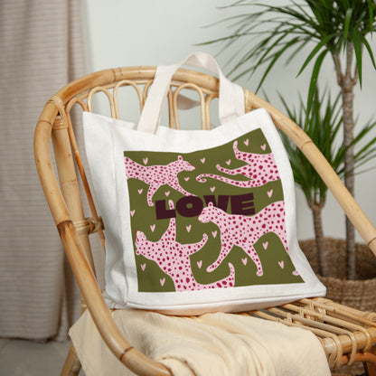 Tote bag Anse en toile Léopard Love photo N° 2