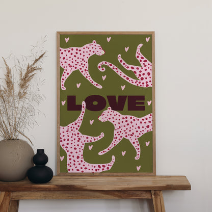 Affiche Portrait 60 x 90 cm Léopard Love photo N° 2