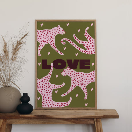 Affiche Portrait 60 x 90 cm Léopard Love