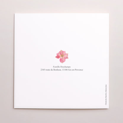 Faire-part Naissance Carré double volet Secret de Printemps photo N° 3