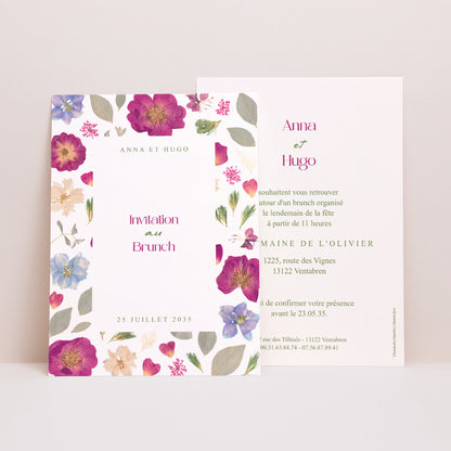 Invitations Mariage Portrait Poésie d'été photo N° 1