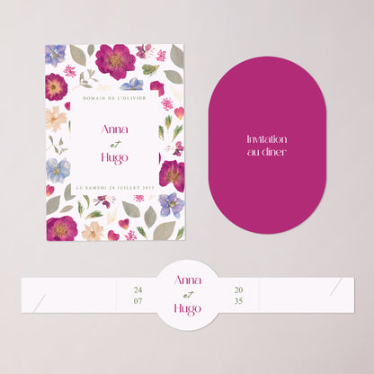 Faire-part Mariage bandeau, 2 cartes Poésie d'été II photo N° 3