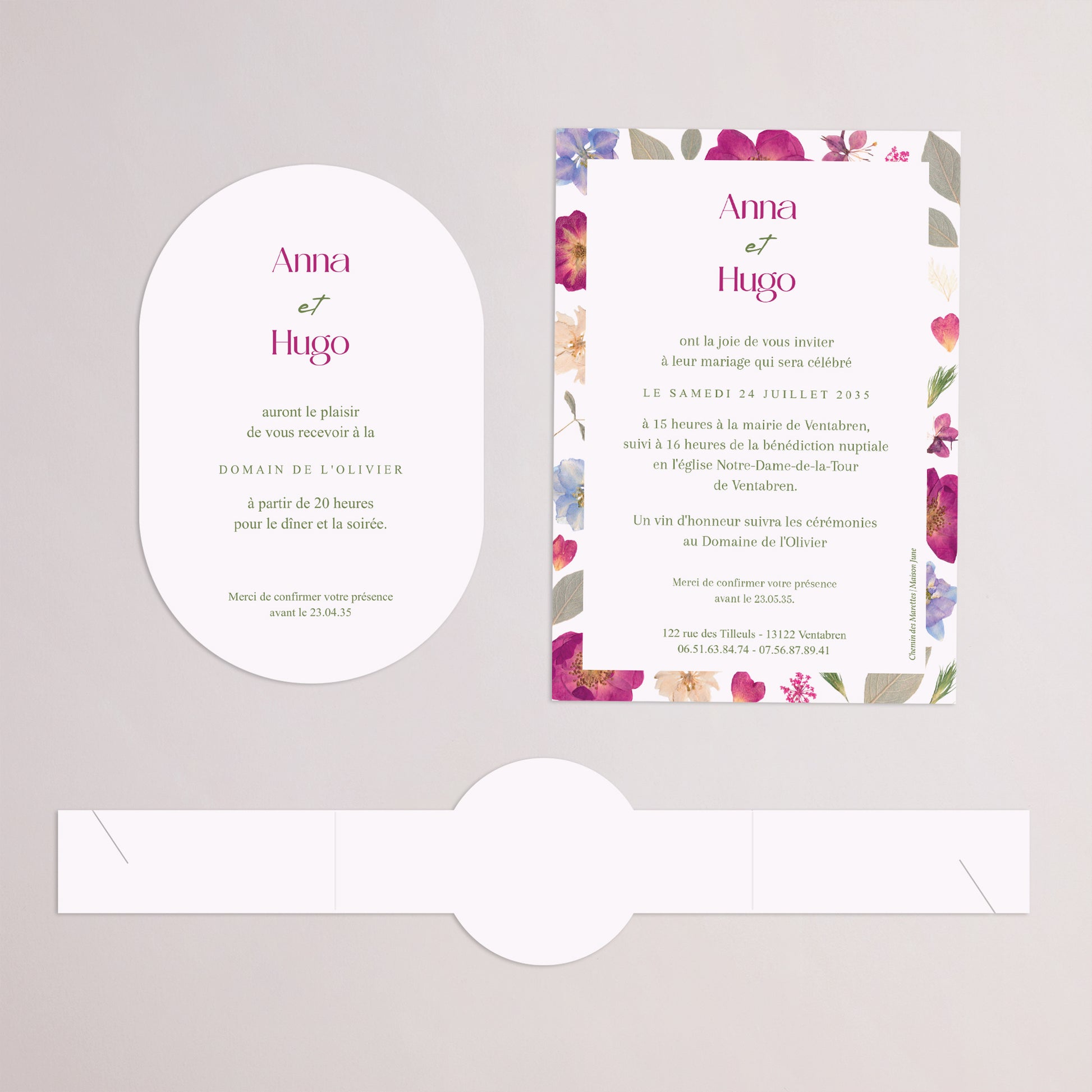 Faire-part Mariage bandeau, 2 cartes Poésie d'été II photo N° 4