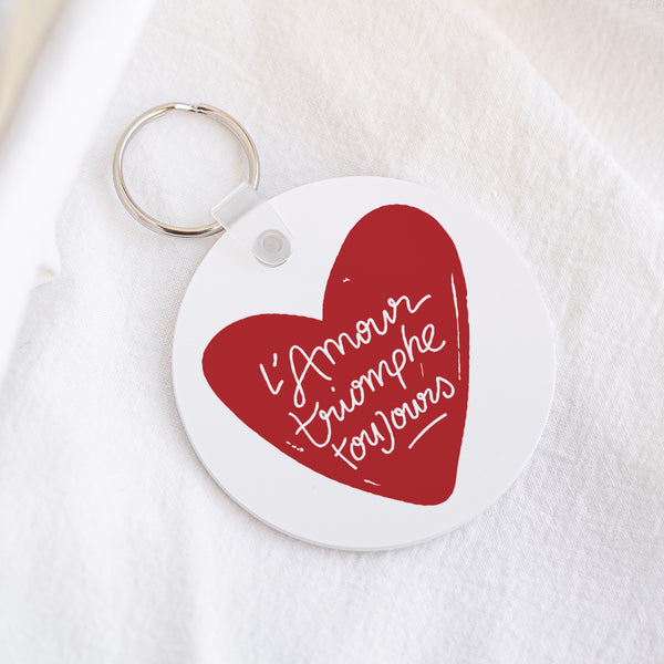 Porte-clés Rond L'Amour Triomphe Toujours photo