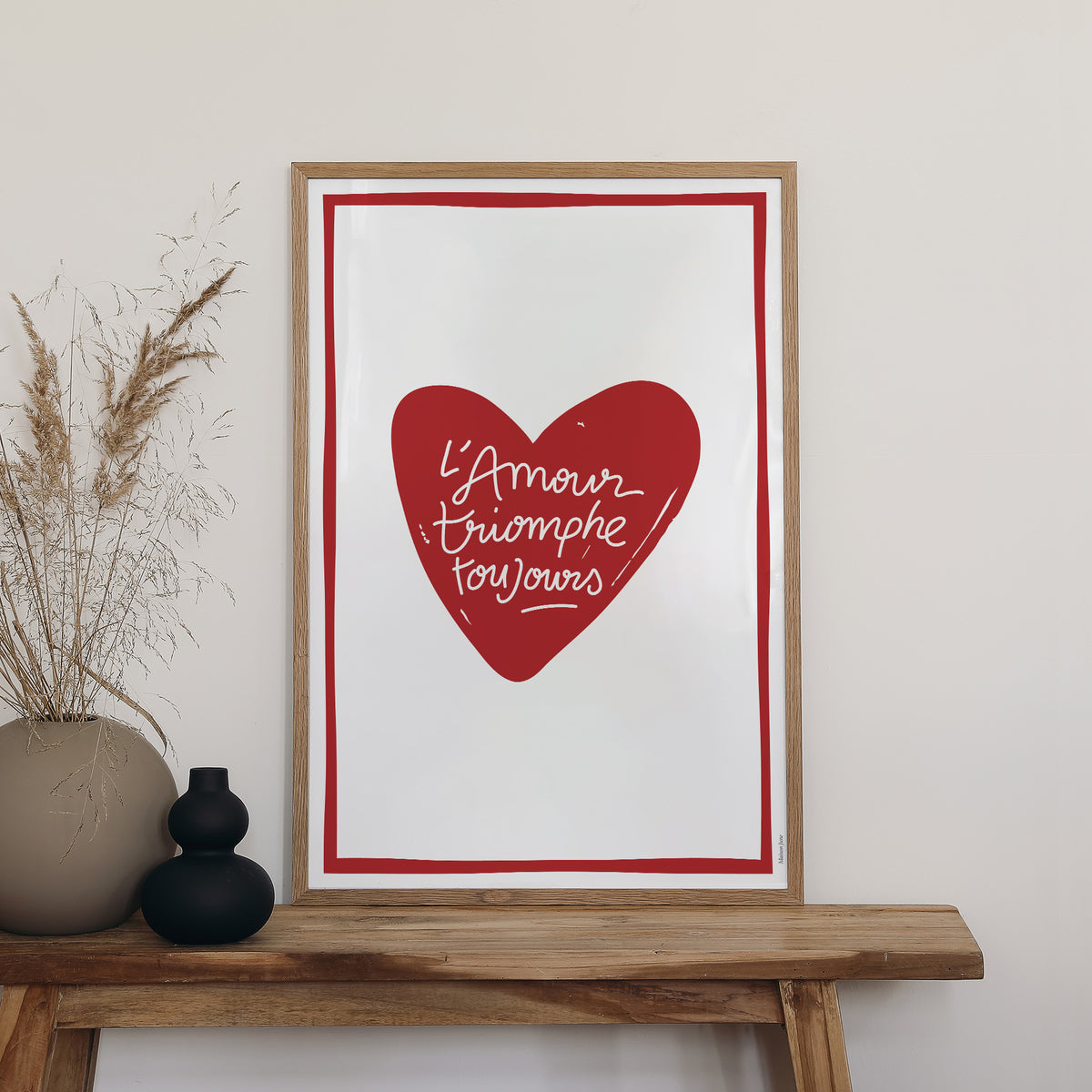Affiche Portrait 60 x 90 cm L'Amour Triomphe Toujours photo N° 2
