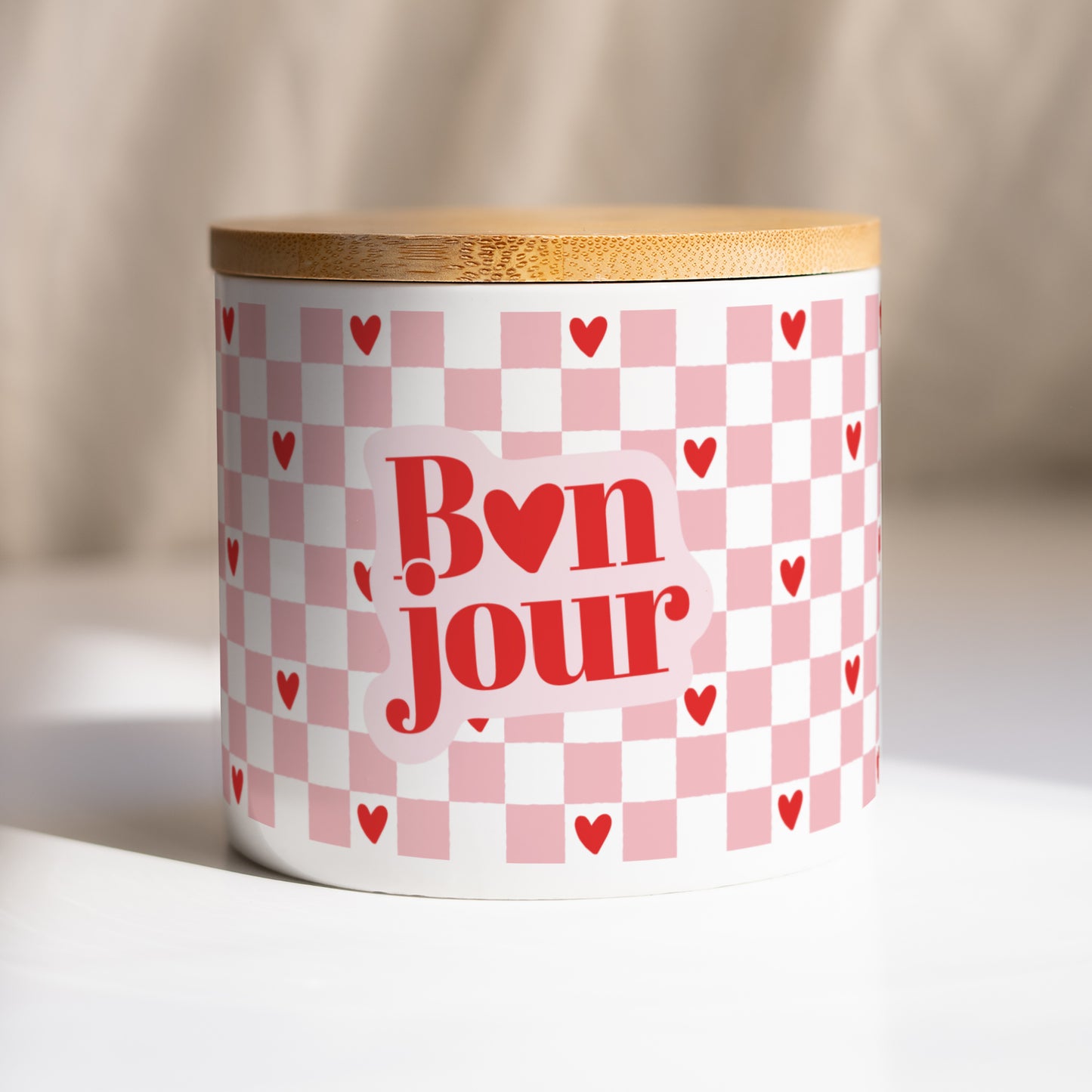 Pot en céramique 48 cl Bonjour photo N° 1
