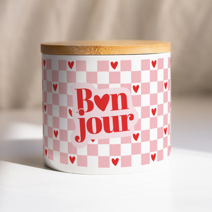 Pot en céramique 48 cl Bonjour photo N° 1