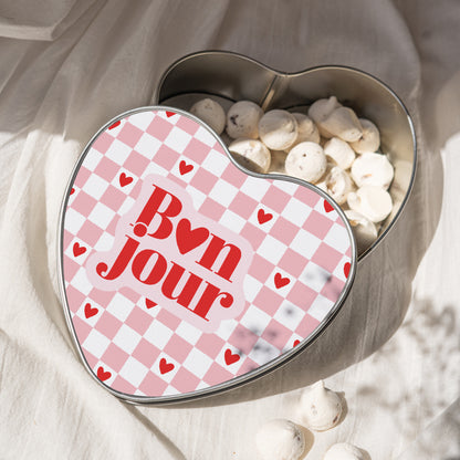 Boite métallique Cœur Bonjour photo N° 2