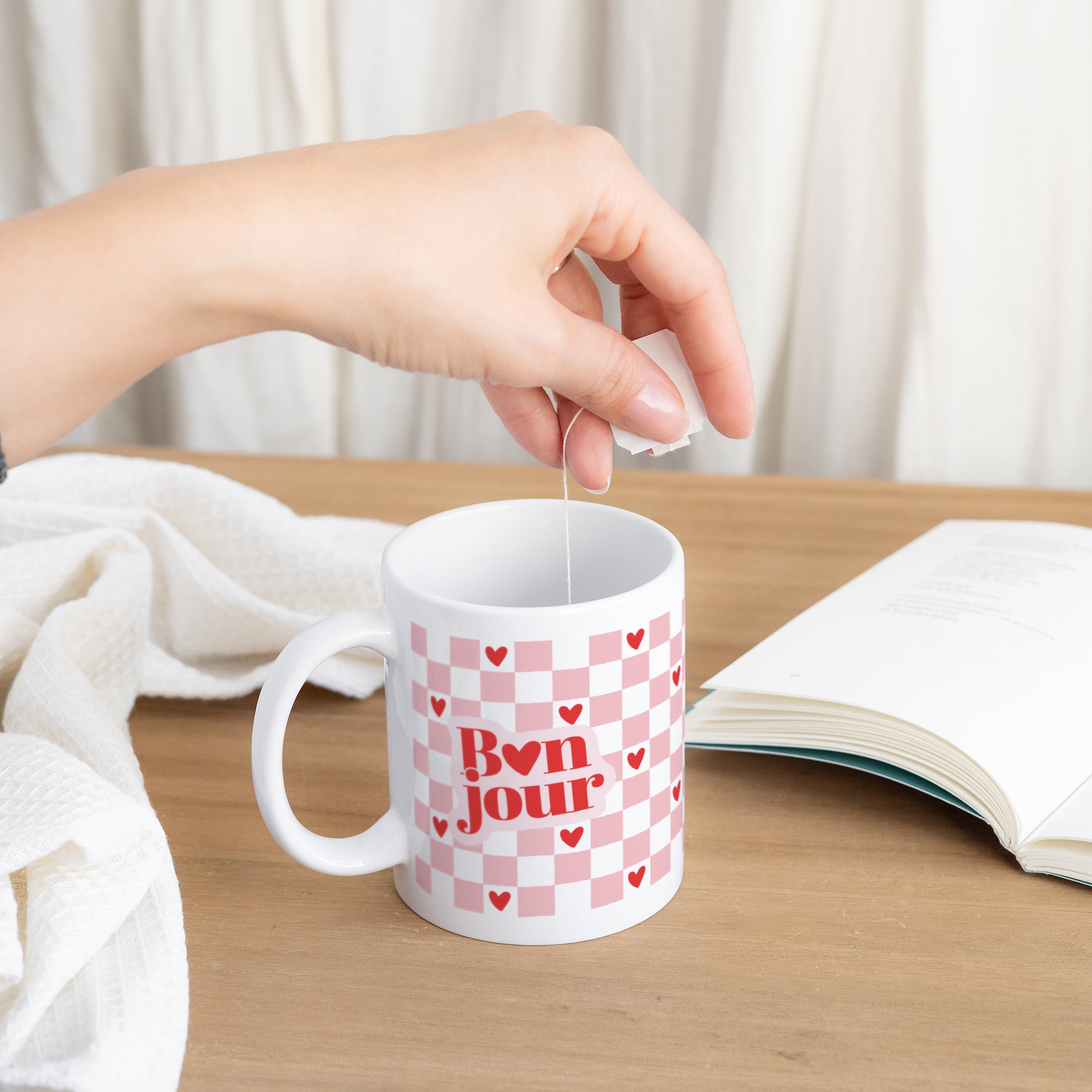 Mug Blanc Bonjour photo N° 3