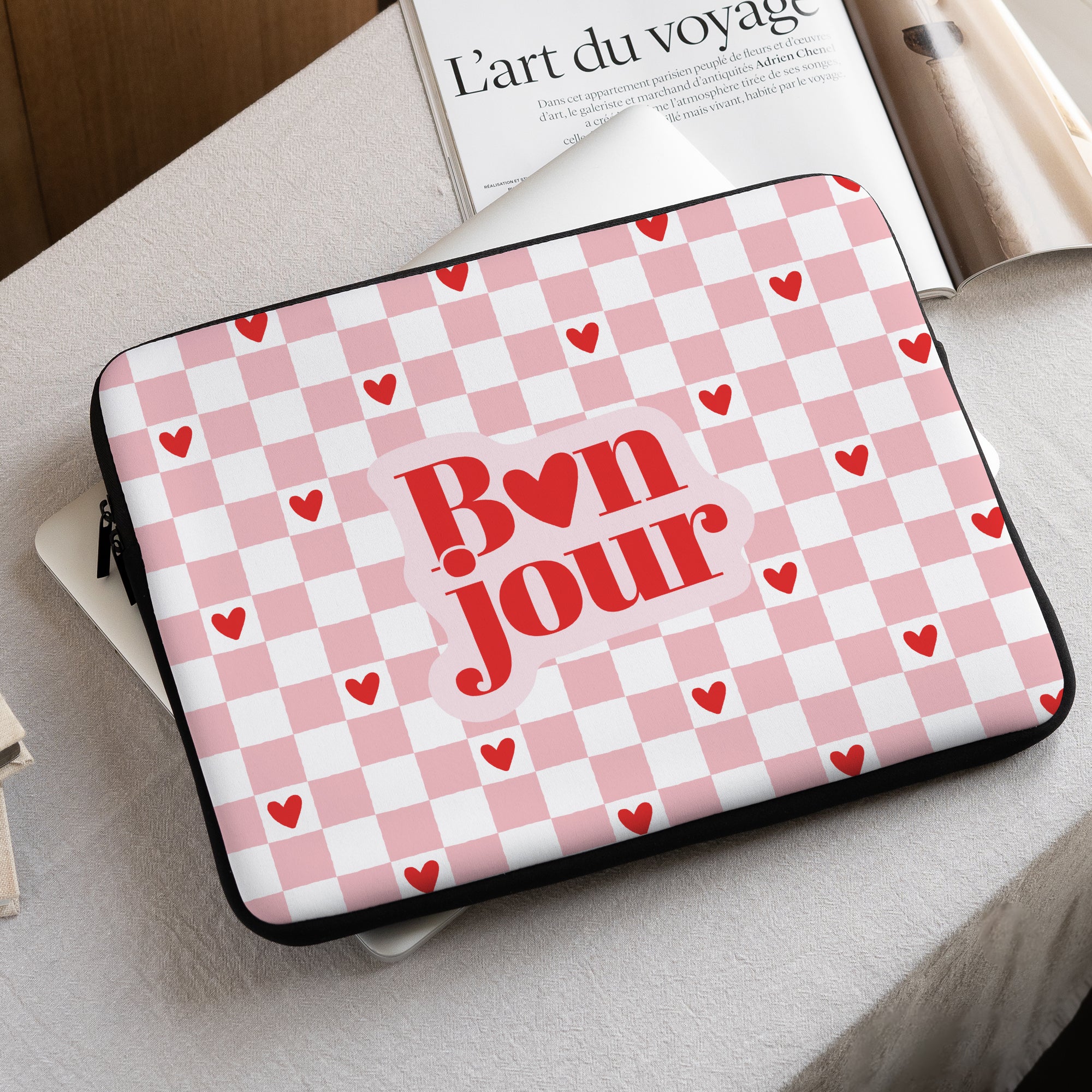 Housse ordinateur 15 pouces Bonjour photo N° 1