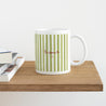 Mug Blanc Bisous Rayures Verte photo N° 4