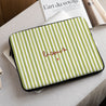 Housse ordinateur 15 pouces Bisous Rayures Verte photo N° 1