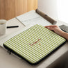 Housse ordinateur 15 pouces Bisous Rayures Verte photo N° 2