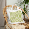 Tote bag Anse en toile Bisous Rayures Verte photo N° 2