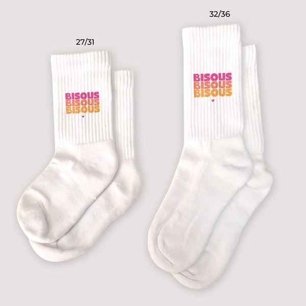 Chaussettes enfant Blanches Bisous en Cascade Acidulée photo