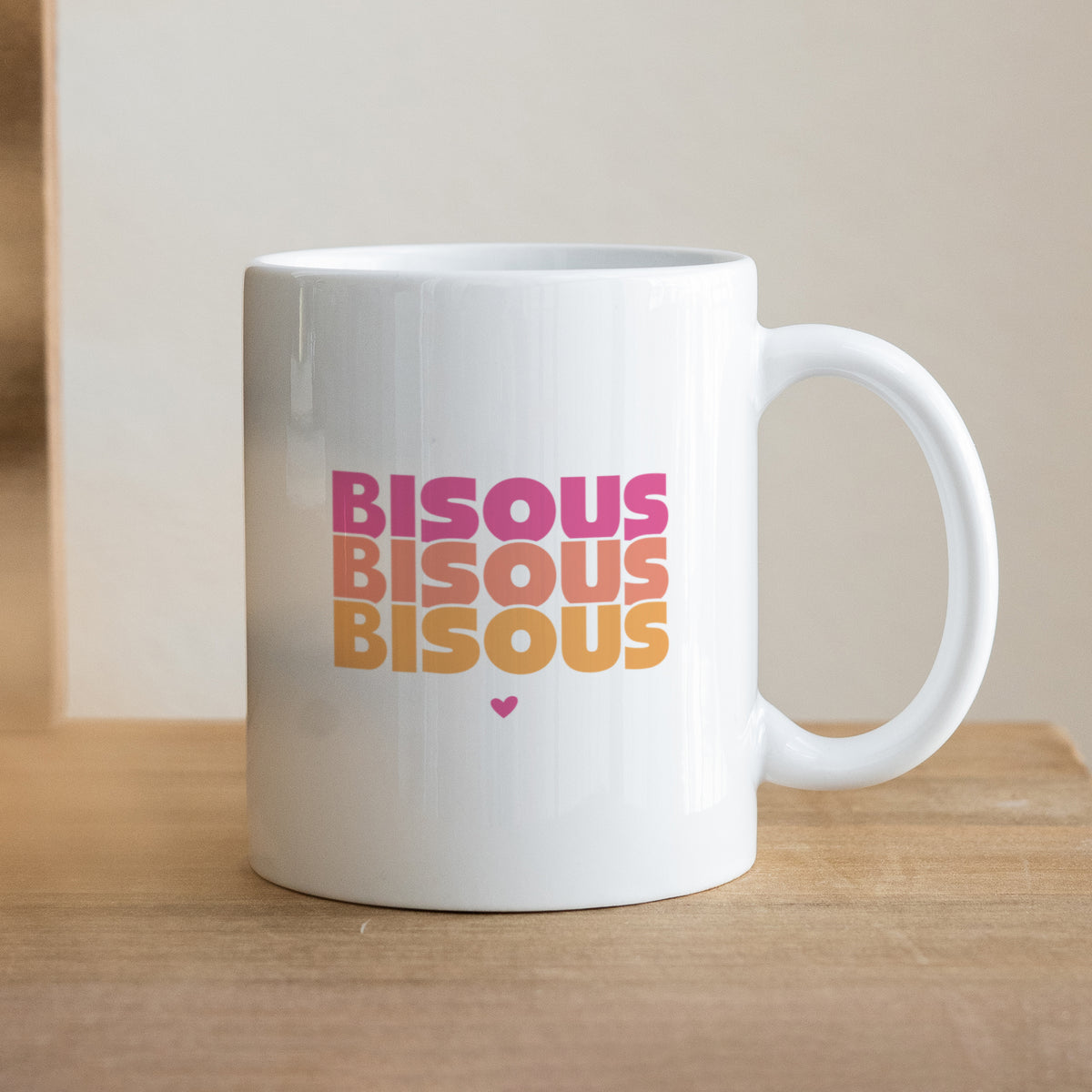 Mug Blanc Bisous en Cascade Acidulée photo N° 1