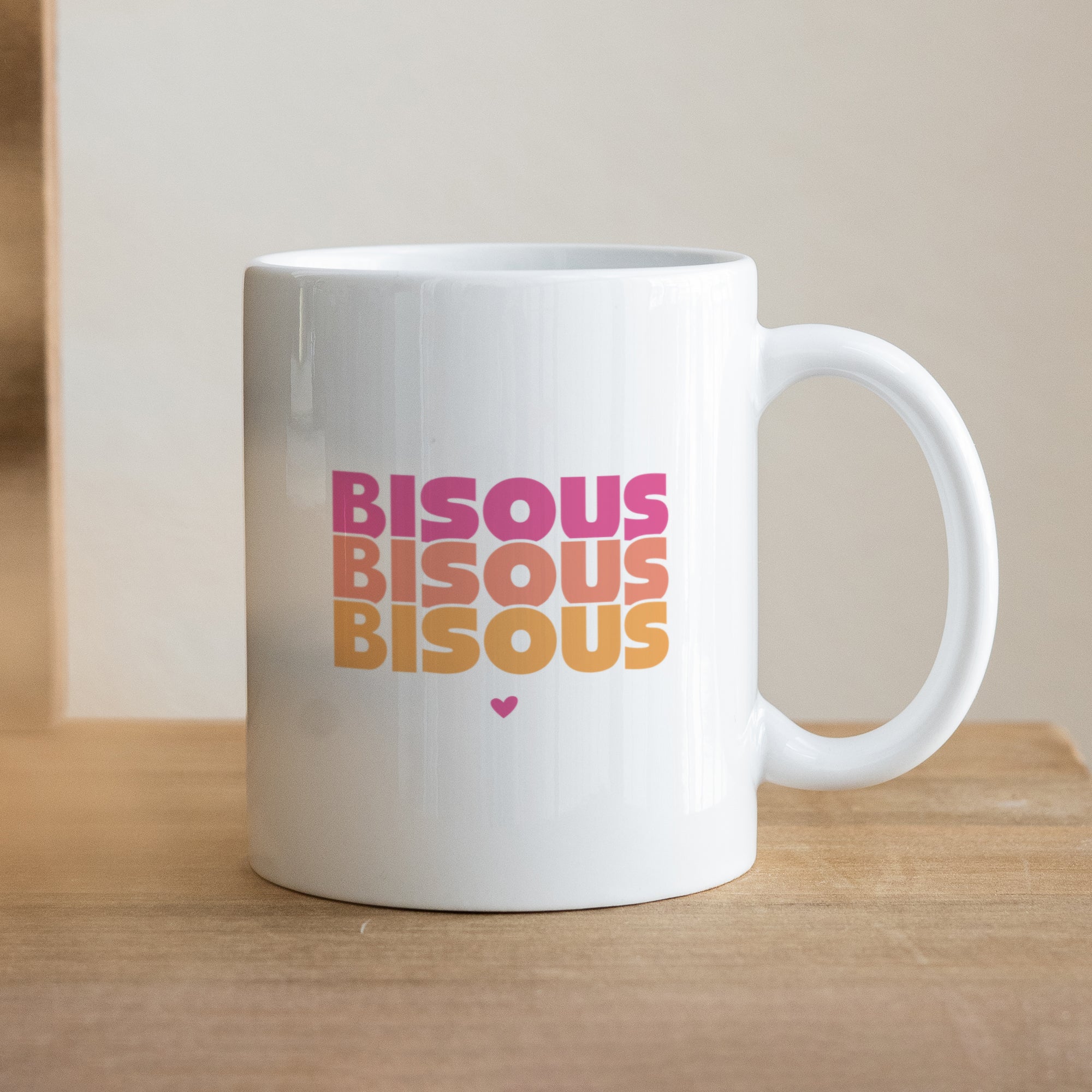 Mug Blanc Bisous en Cascade Acidulée photo N° 1