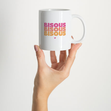 Mug Blanc Bisous en Cascade Acidulée