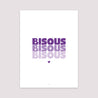 Affiche Portrait 30 x 40 cm Bisous en Cascade Violet photo N° 2