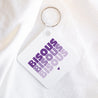Porte-clés Carré Bisous en Cascade Violet photo N° 1