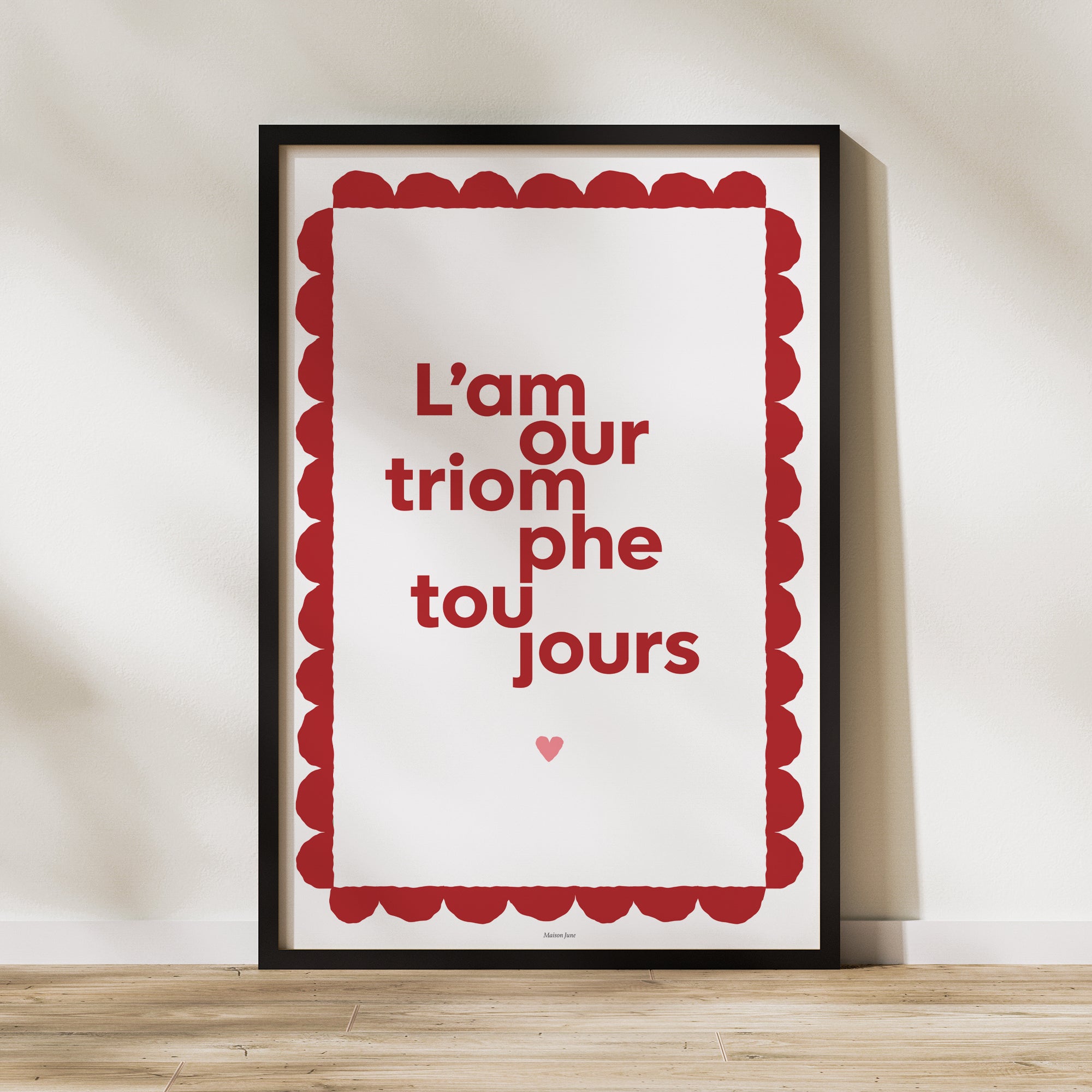 Affiche Portrait 60 x 90 cm L’amour triomphant Rouge photo N° 1