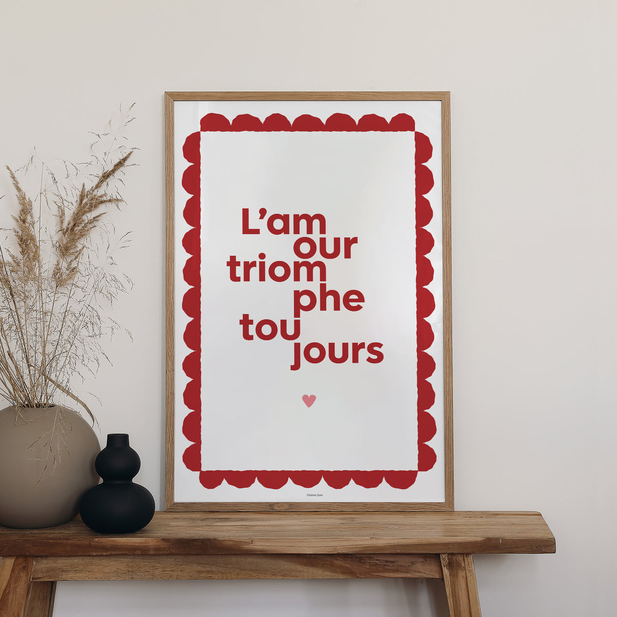 Affiche Portrait 60 x 90 cm L’amour triomphant Rouge photo N° 2