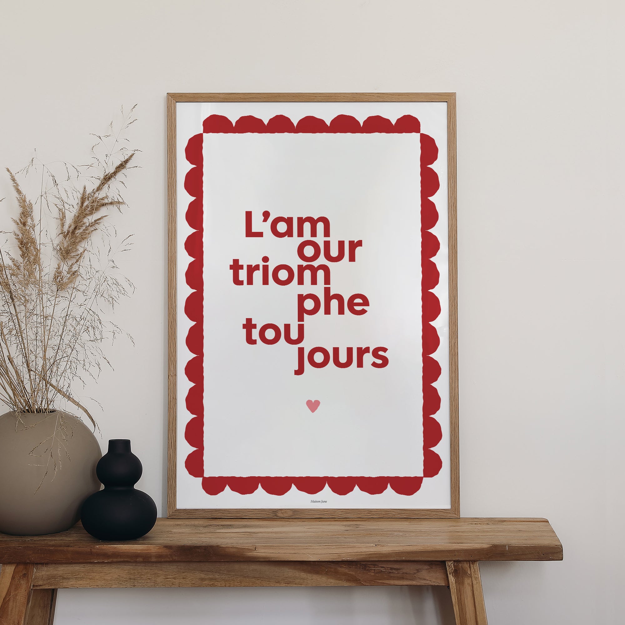 Affiche Portrait 60 x 90 cm L’amour triomphant Rouge photo N° 2
