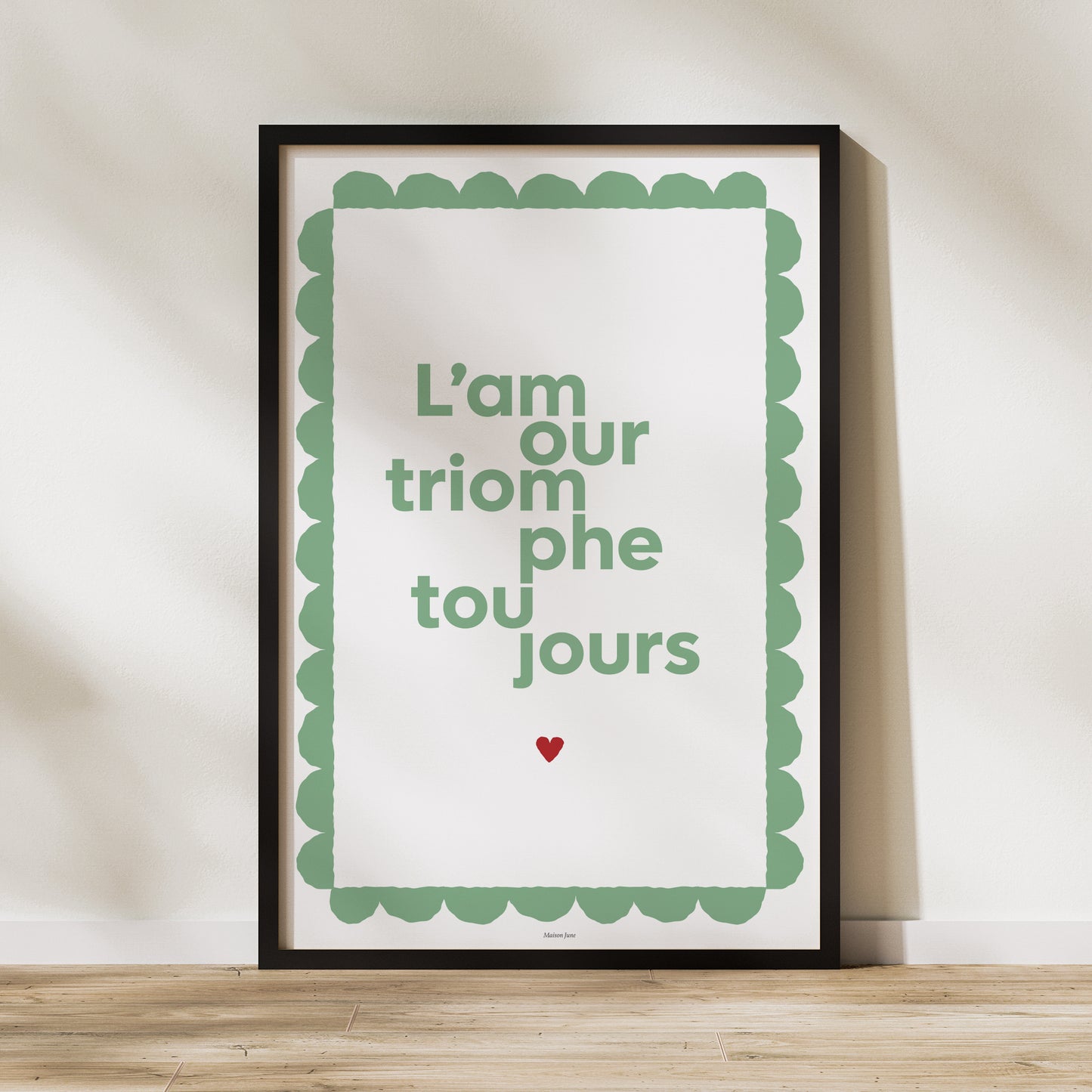Affiche Portrait 60 x 90 cm L’amour triomphant Vert photo N° 1