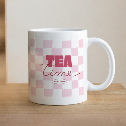 Mug Blanc Tea Time Addict photo N° 1
