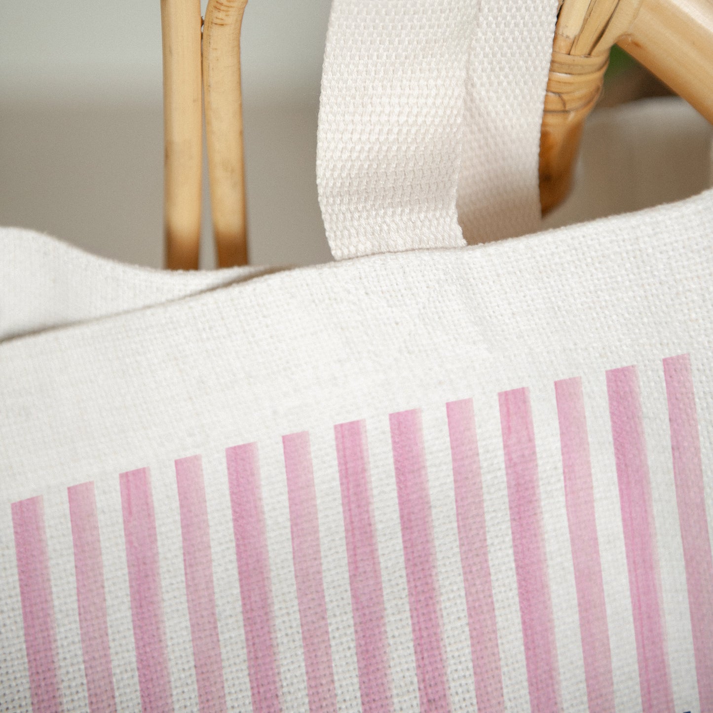 Tote bag Anse en toile Grand Cœur Rose photo N° 3