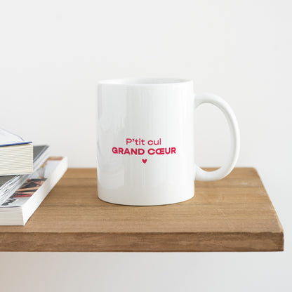 Mug Blanc Grand Cœur Fuchsia photo N° 4