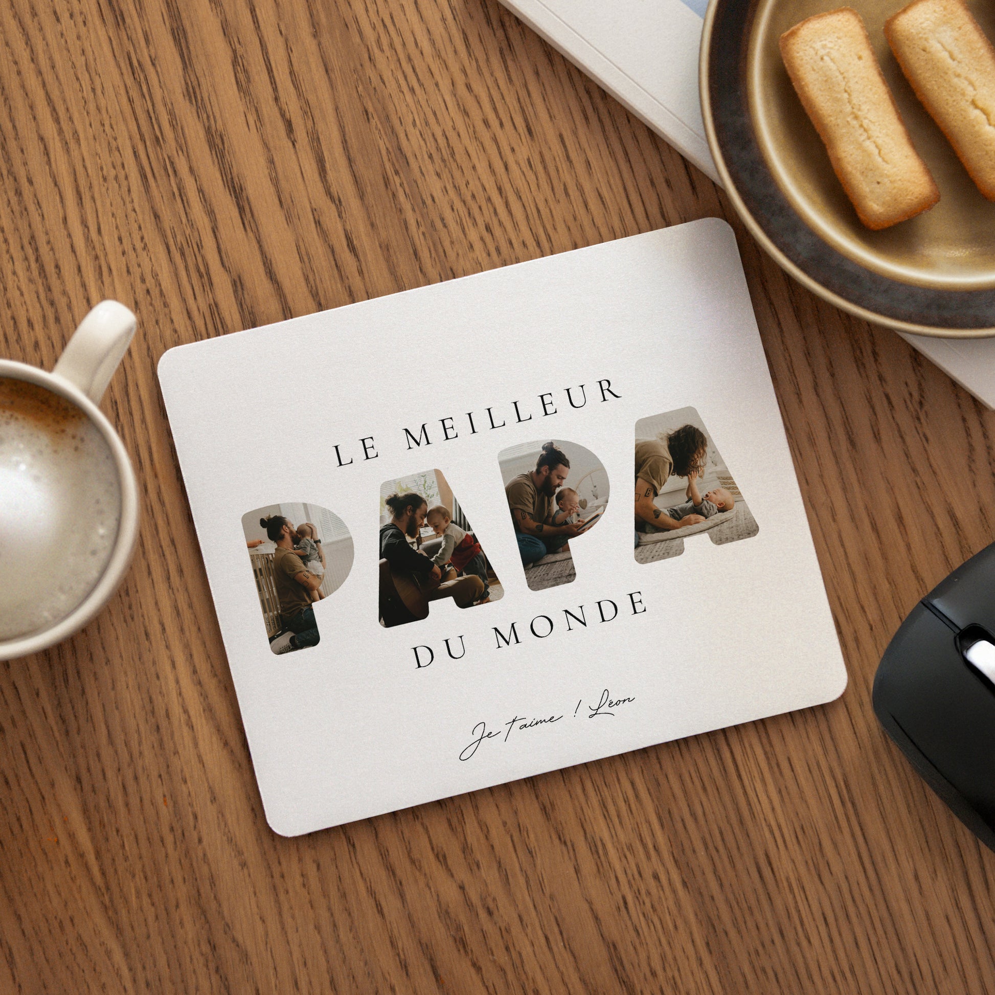 Tapis de souris Rectangle Papa en Souvenirs photo N° 1