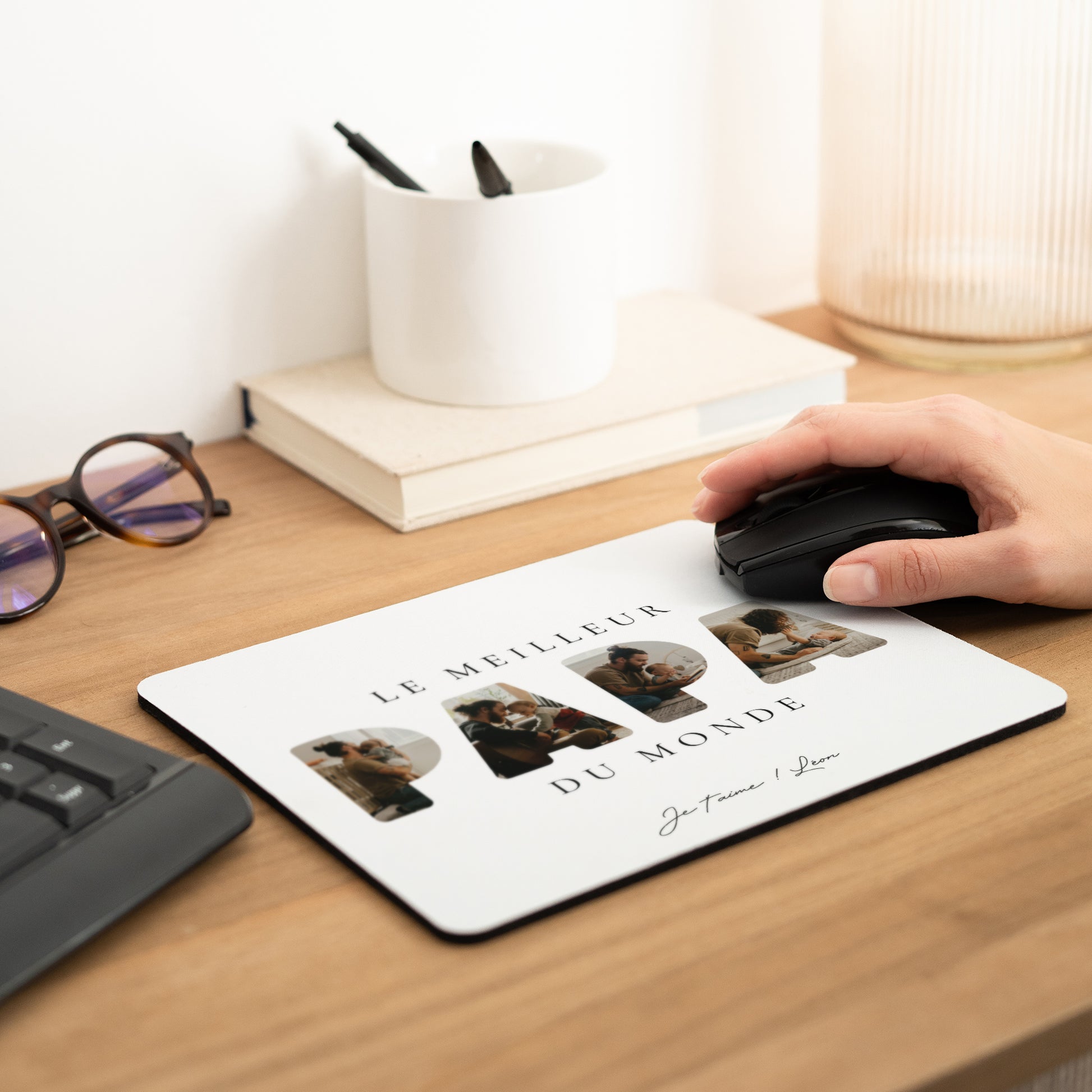 Tapis de souris Rectangle Papa en Souvenirs photo N° 2
