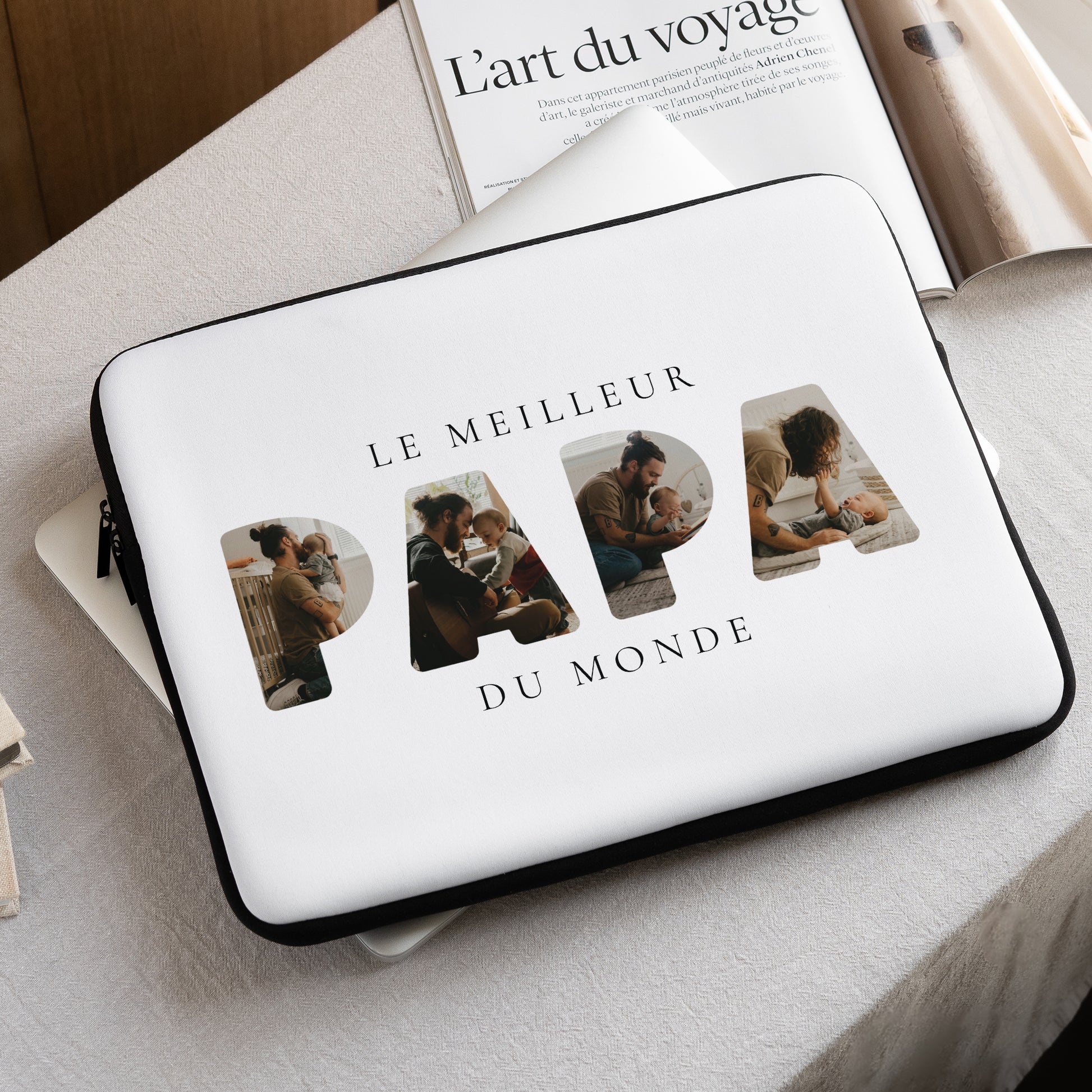 Housse ordinateur 15 pouces Papa en Souvenirs photo N° 1