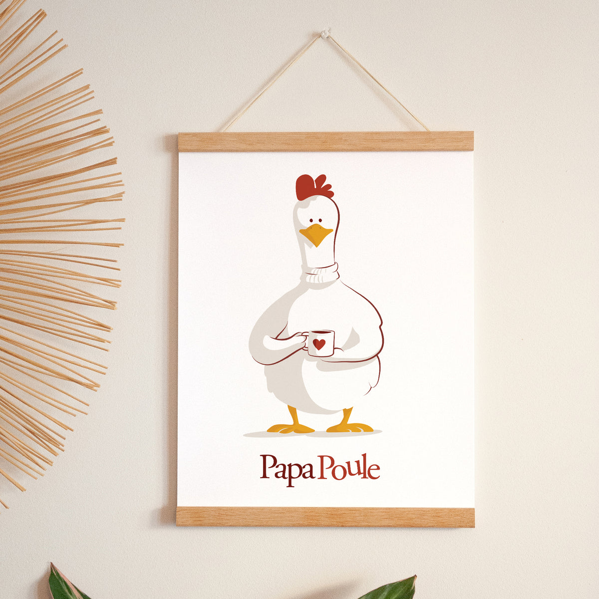Affiche Portrait 30 x 40 cm Mon Papa poule photo N° 1