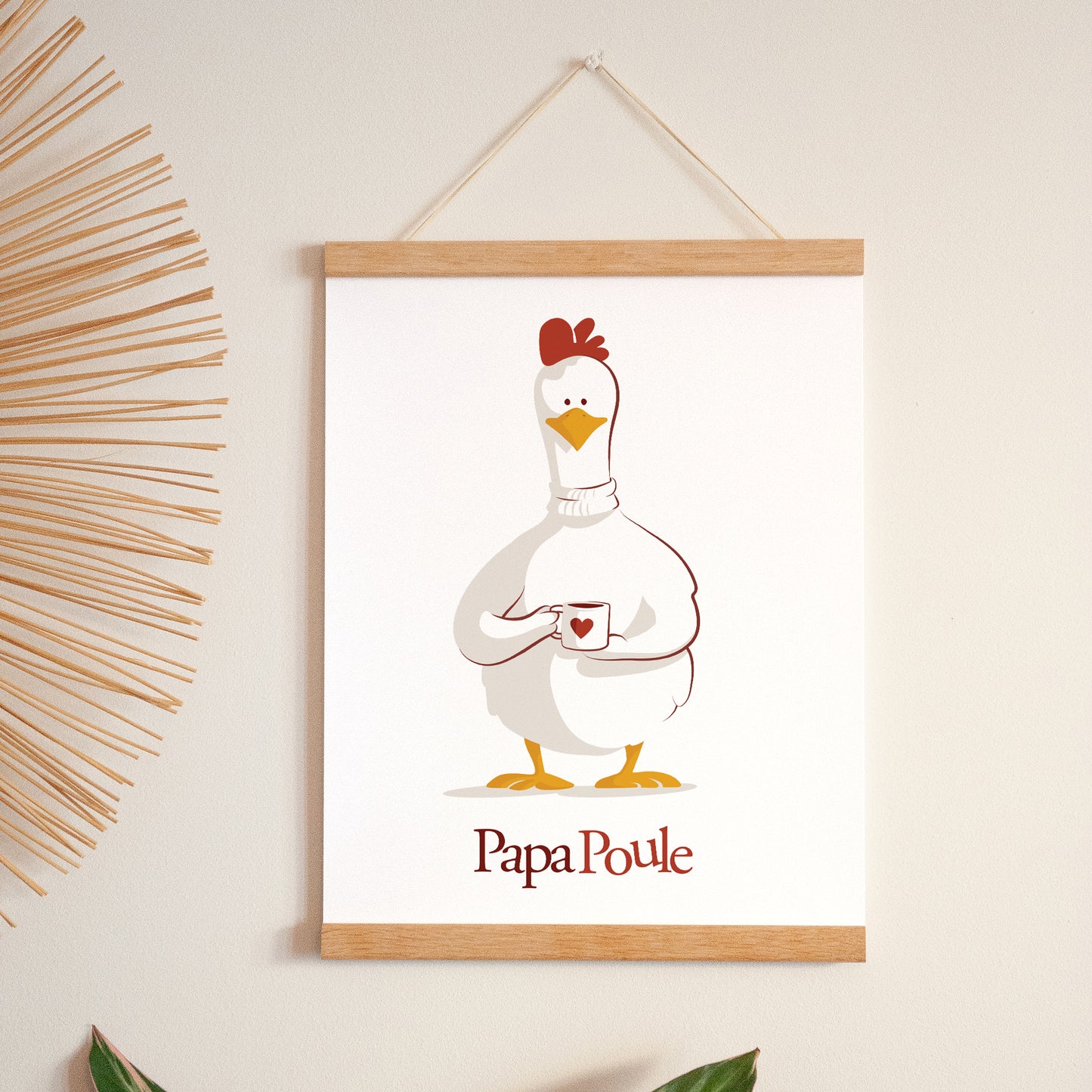 Affiche Portrait 30 x 40 cm Mon Papa poule photo N° 1