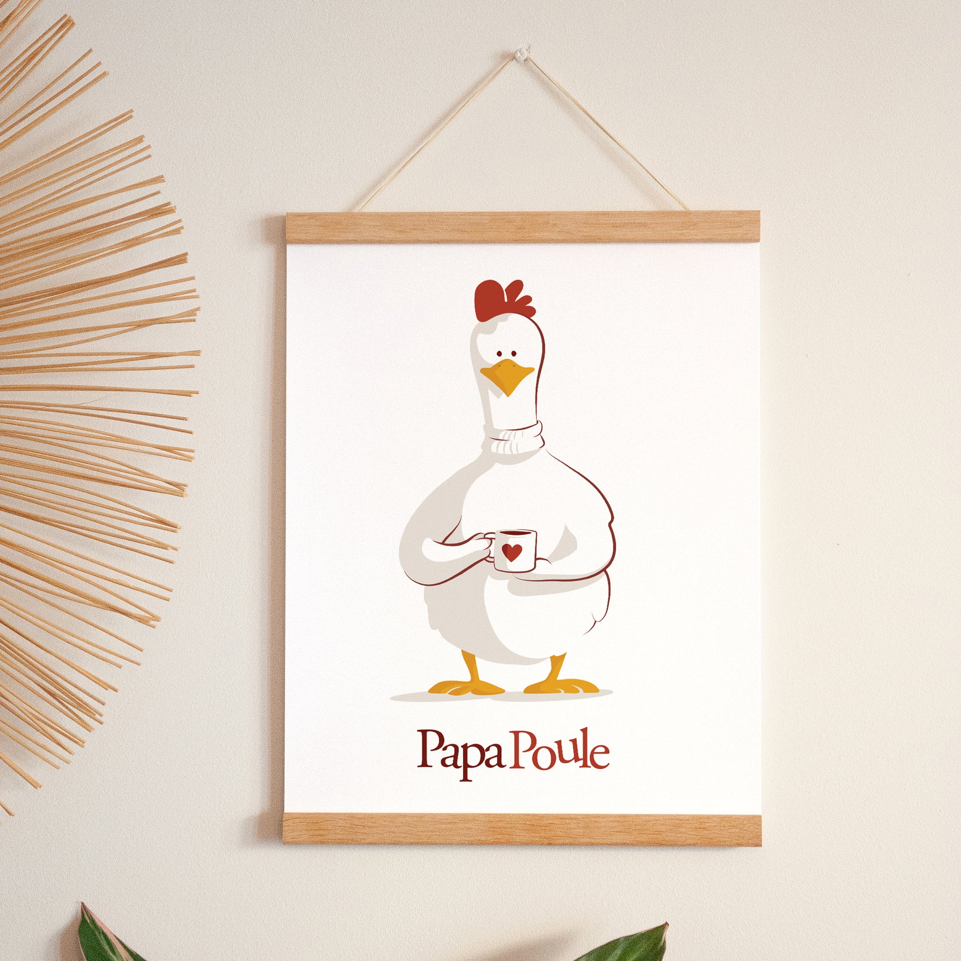 Affiche Portrait 30 x 40 cm Mon Papa poule photo N° 1