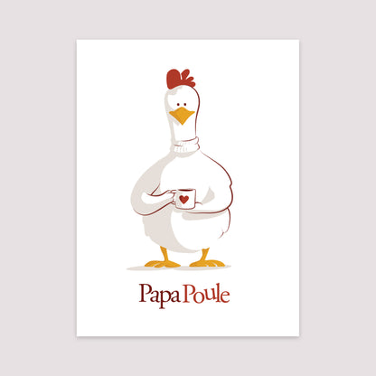 Affiche Portrait 30 x 40 cm Mon Papa poule photo N° 2