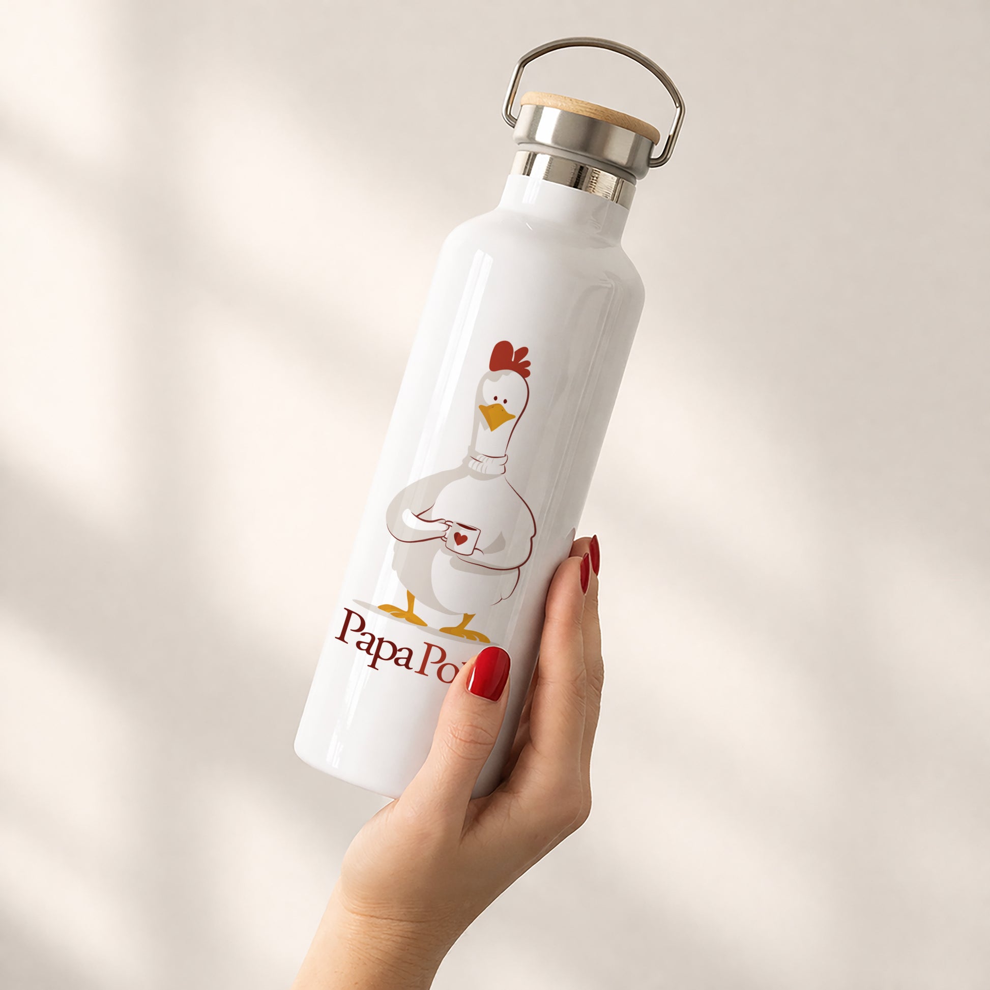 Gourde 75 cl Mon Papa poule photo N° 2