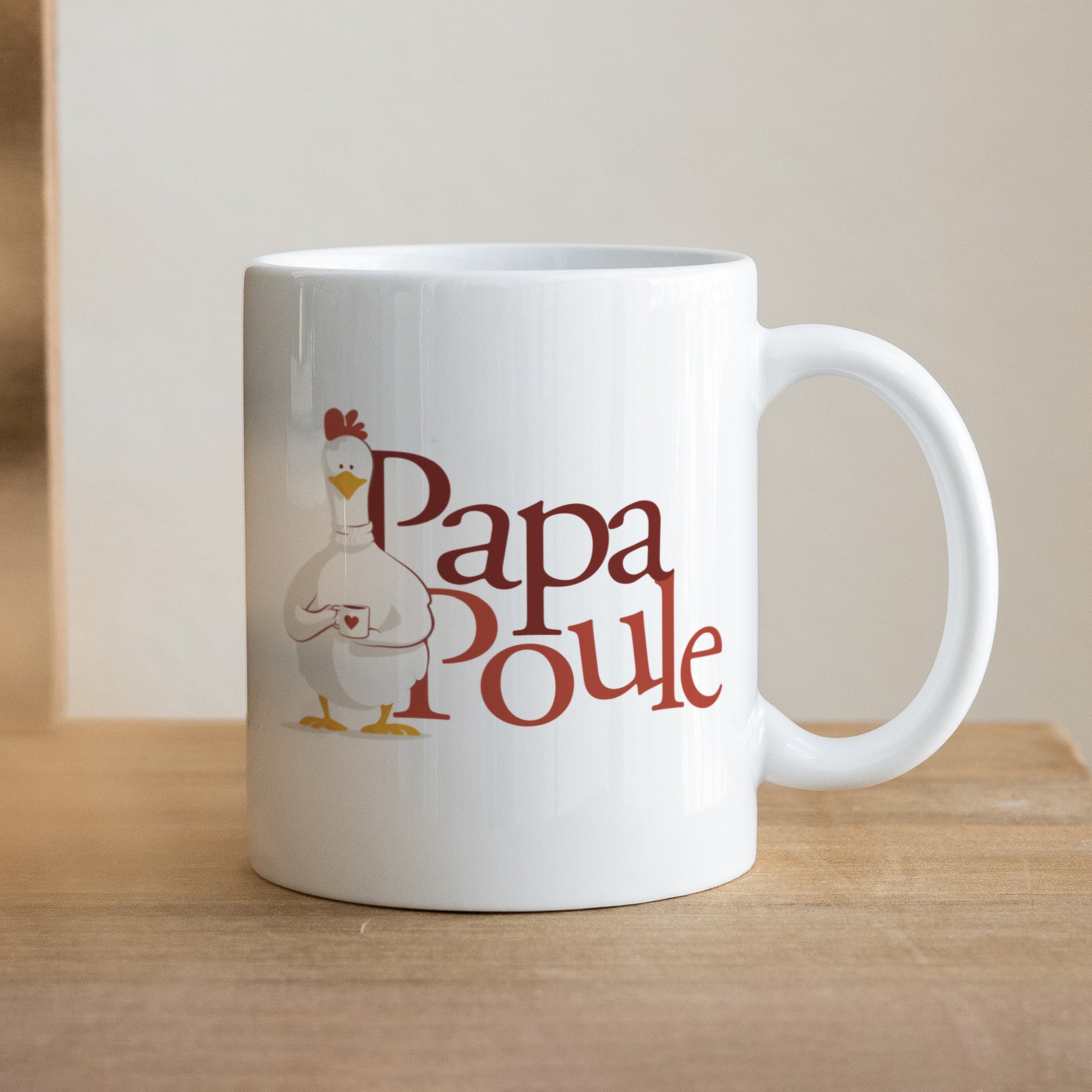 Mug Blanc Mon Papa poule photo N° 1