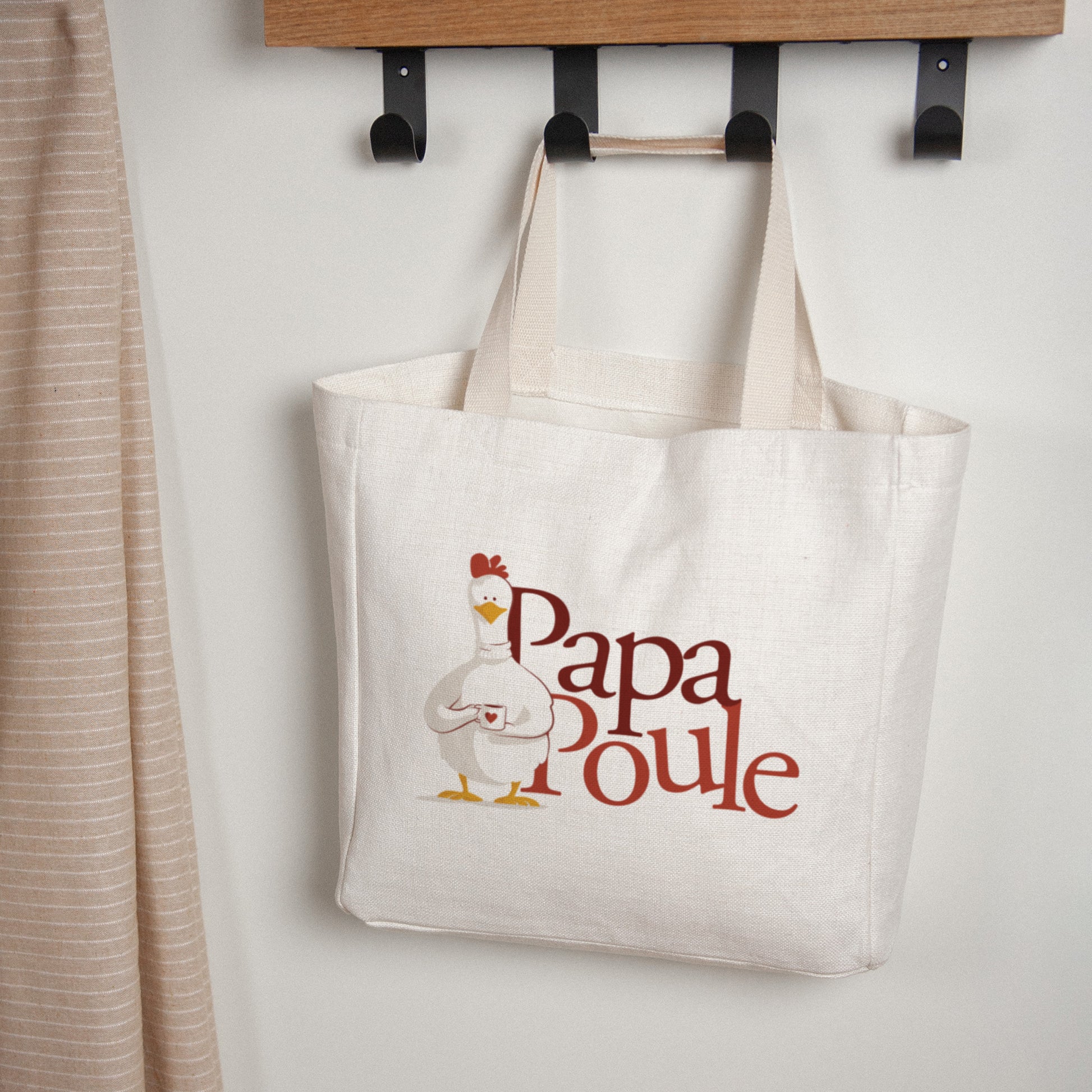 Tote bag Anse en toile Mon Papa poule photo N° 1