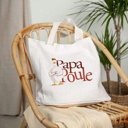 Tote bag Anse en toile Mon Papa poule photo N° 2