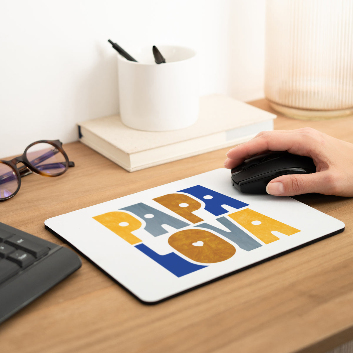 Tapis de souris Rectangle Mon Papa Lova photo N° 2