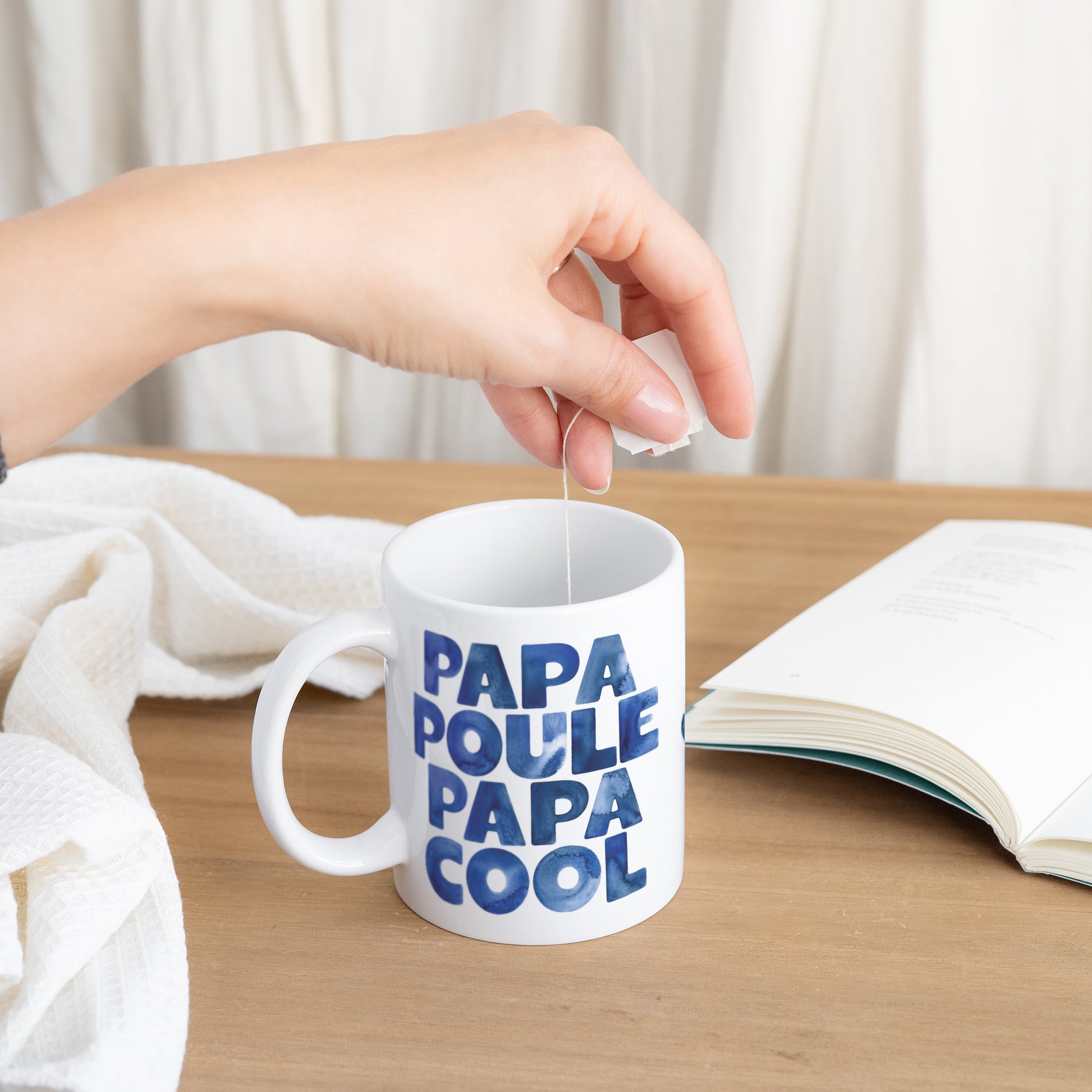 Mug Blanc PAPA POULE PAPA COOL photo N° 3