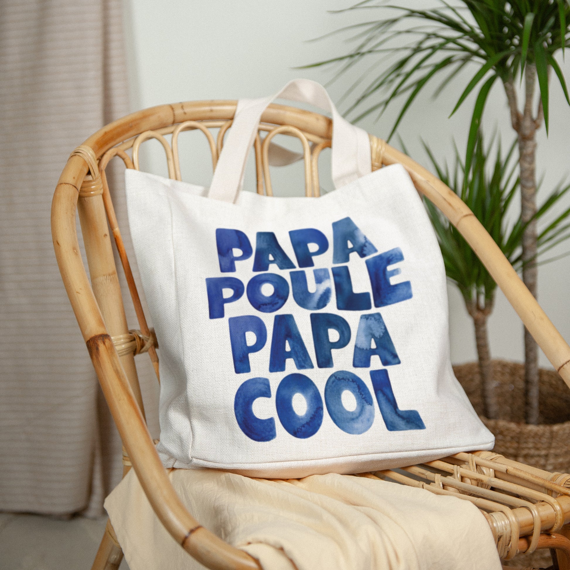 Tote bag Anse en toile PAPA POULE PAPA COOL photo N° 2